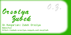 orsolya zubek business card